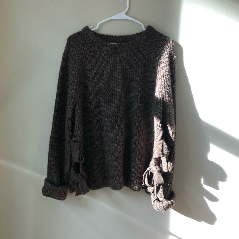 ASTR sweater with ties down the side